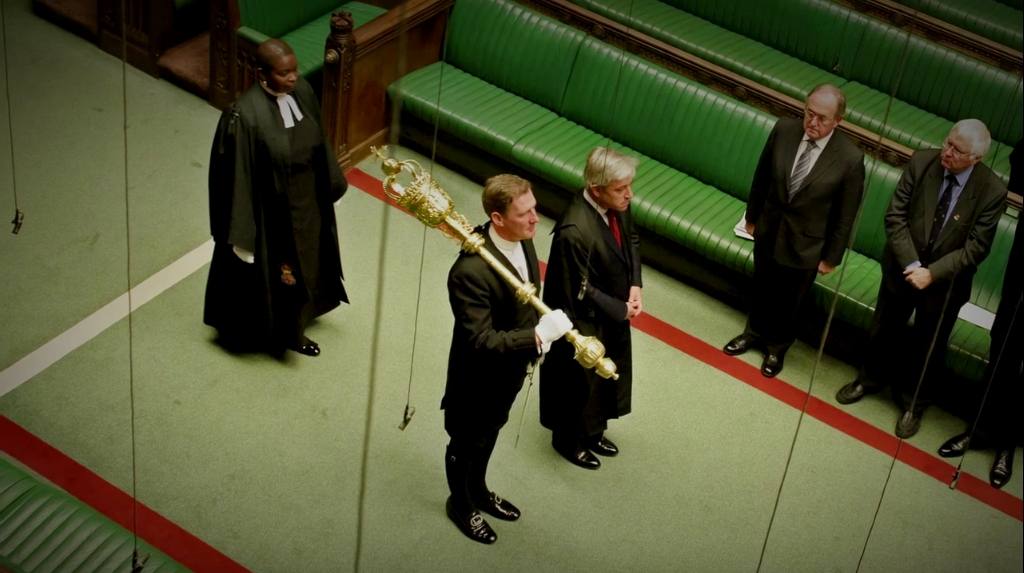 The Speaker's procession entering the House of Commons chamber