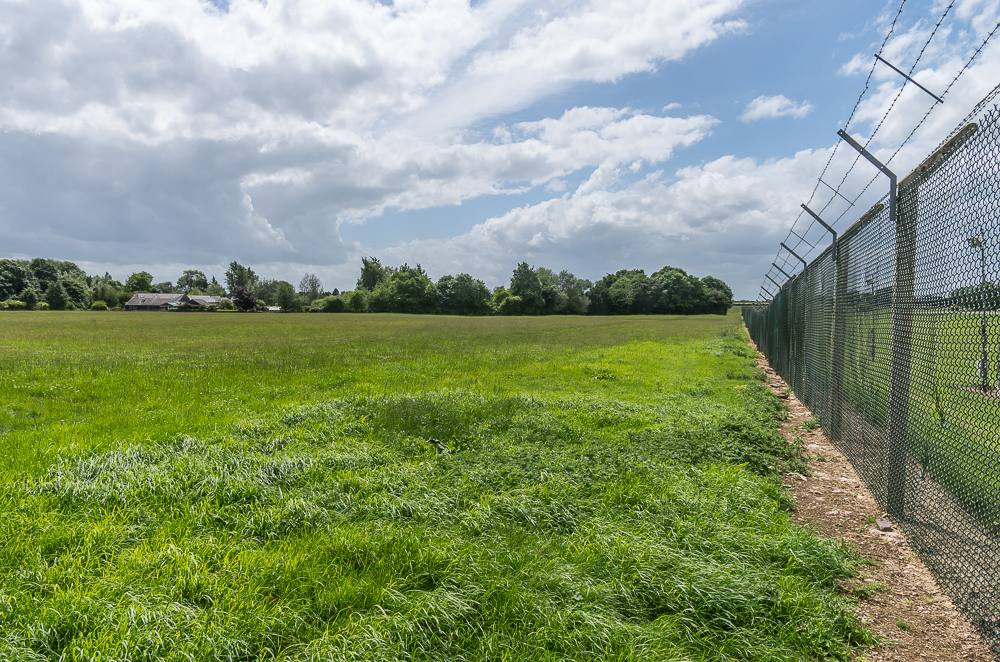 The perimeter fence at RAF Fairford