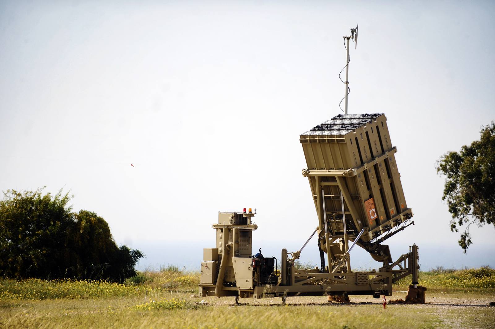 An Iron Dome missile defence battery