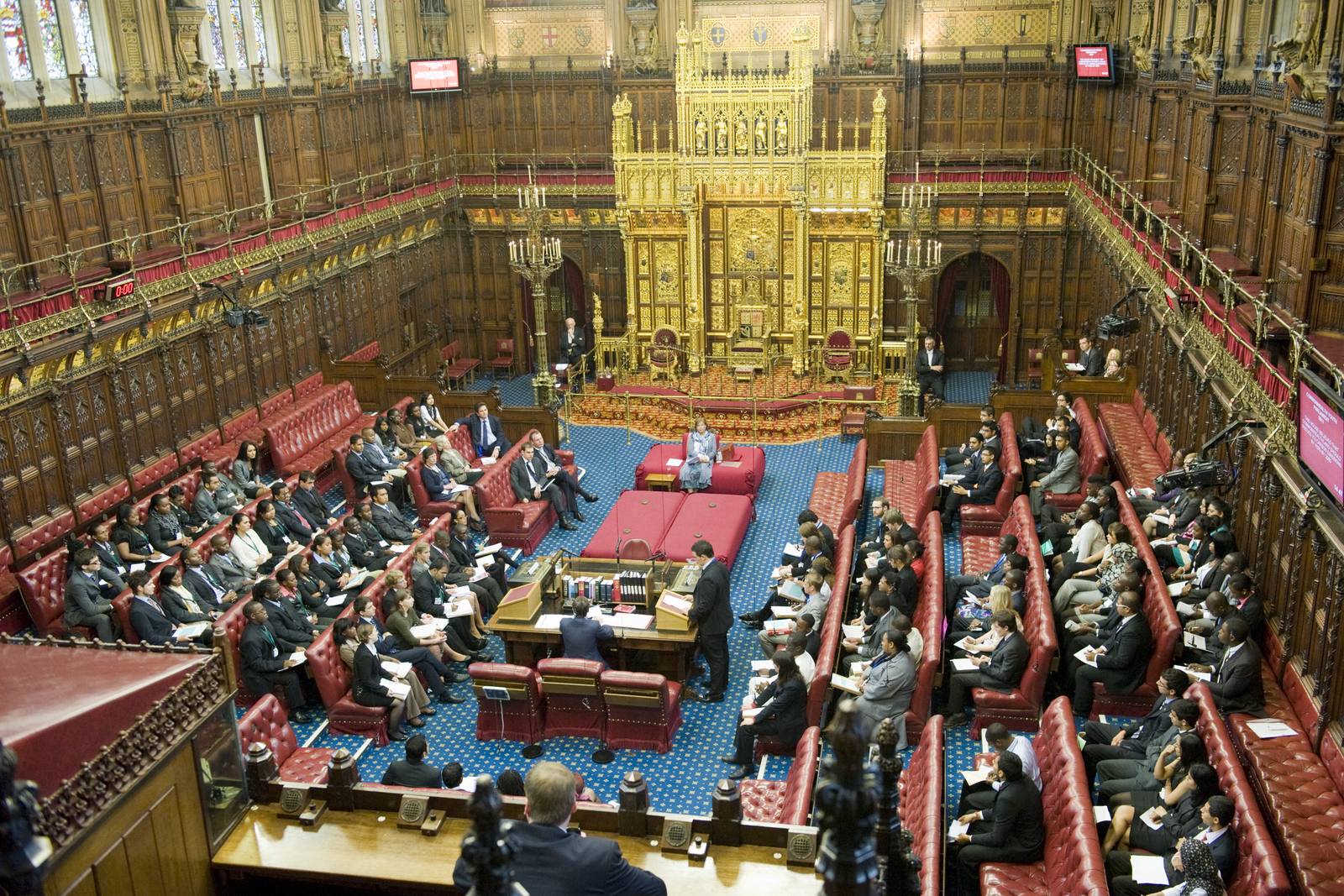 The interior of the House of Lords chamber