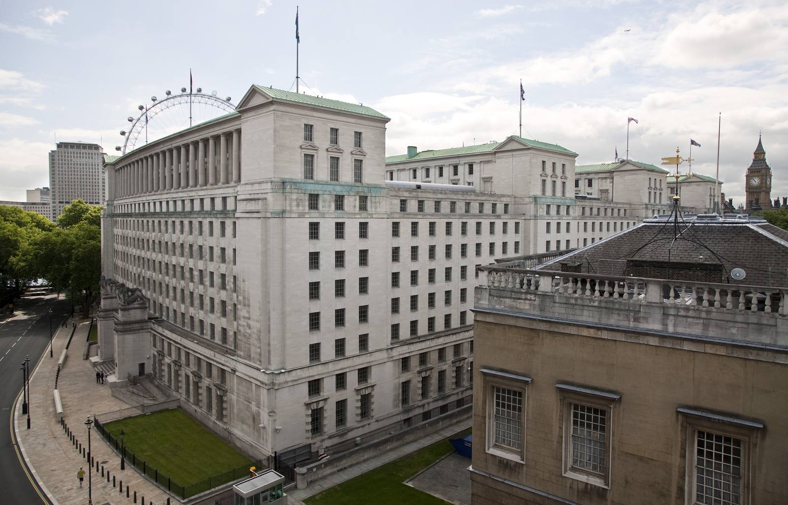 The Ministry of Defence Main Building in Whitehall, London