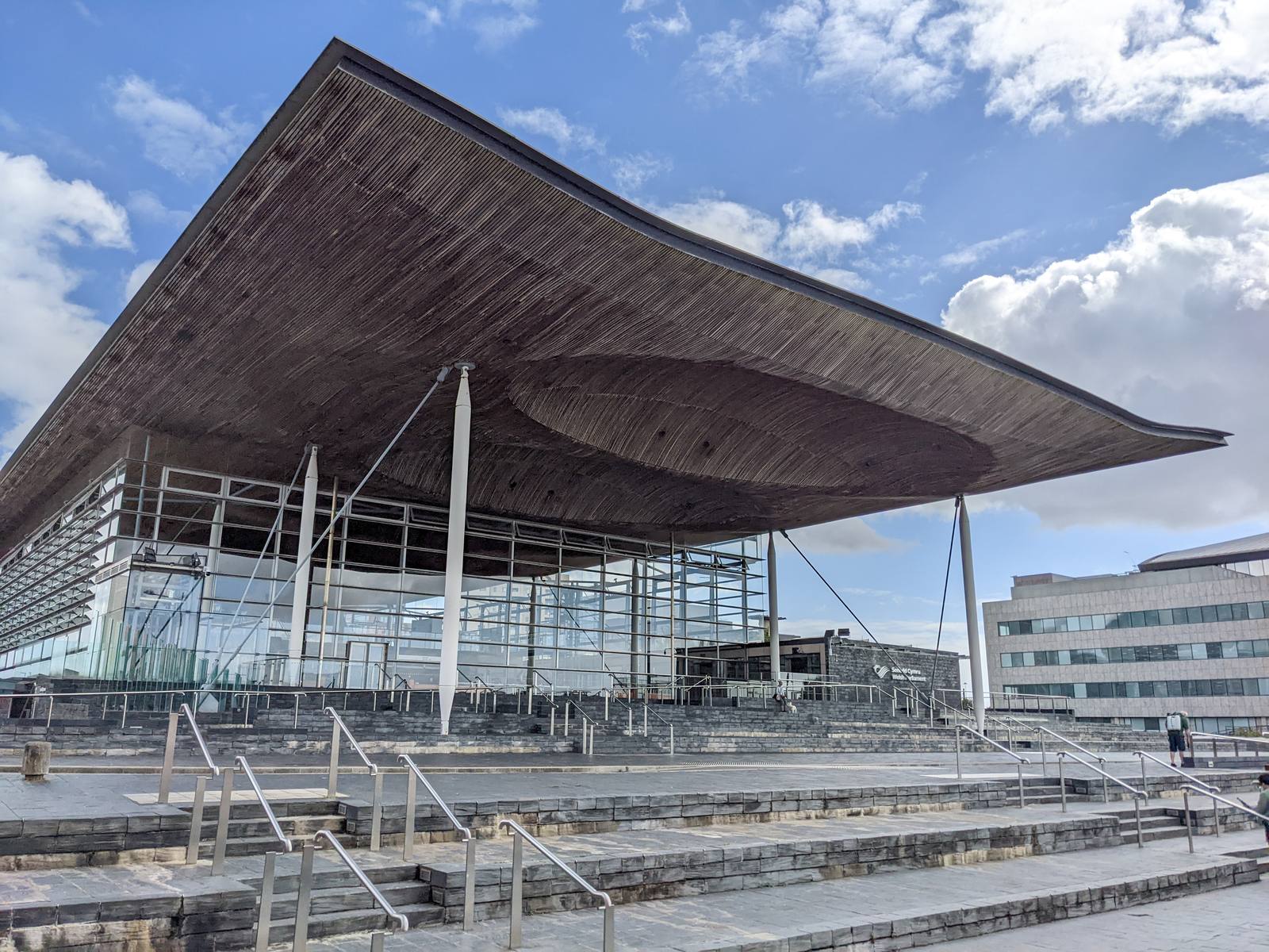 The Senedd building in Cardiff Bay