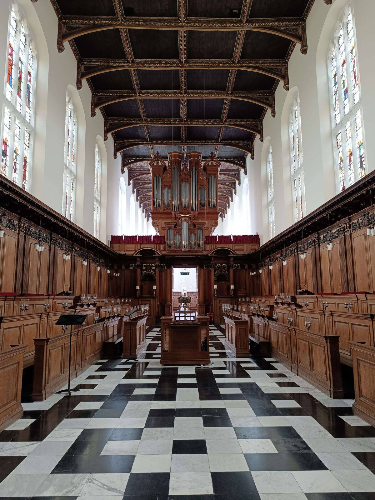 The interior of Trinity College Chapel in Cambridge