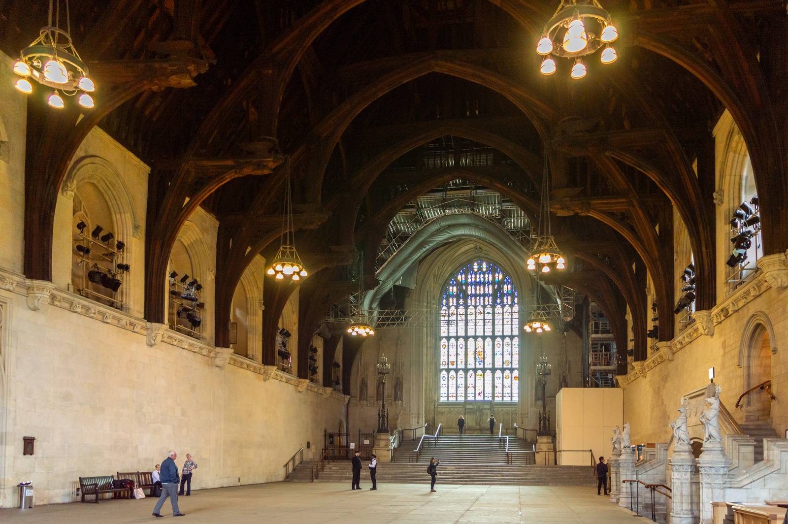 The interior of Westminster Hall in the Palace of Westminster